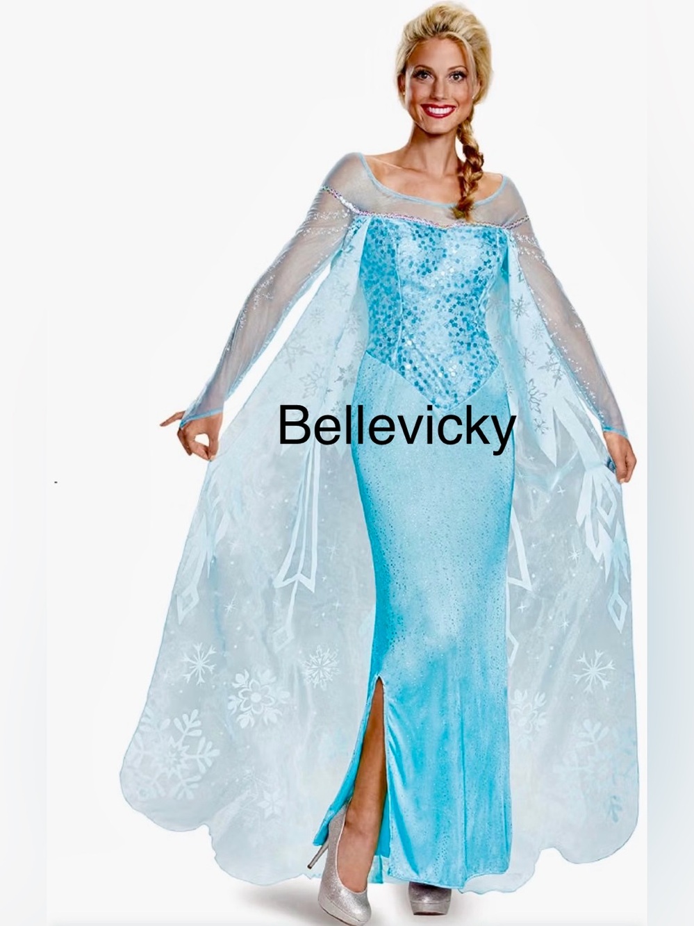 Disney Elsa Frozen Princess Halloween Deluxe Costume size Medium 8-10 New